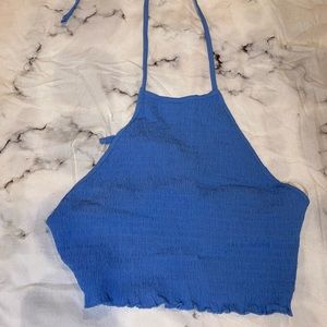 NEVER WORN Blue Halter top
